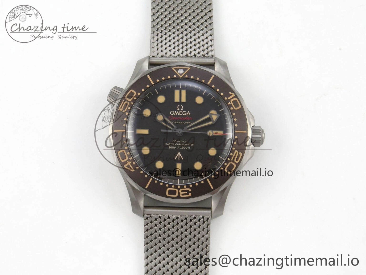 Seamaster 300 “No Time to Die” V6 Titanium VSF 1:1 Best Edition On Titanium Mesh Bracelet A8806 (Free Nato) Resilient 7656