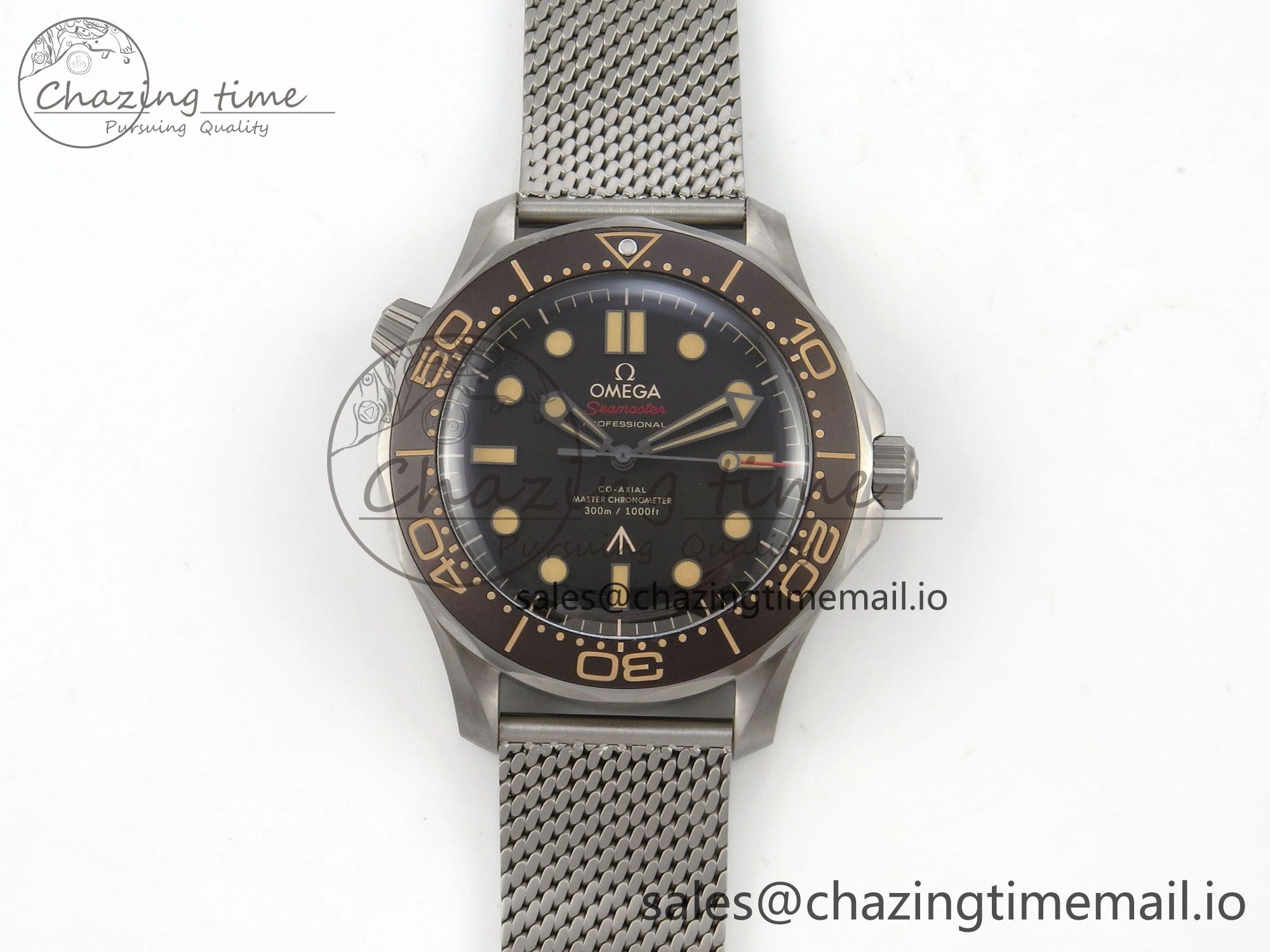 Seamaster 300 “No Time to Die” V6 Titanium VSF 1:1 Best Edition On Titanium Mesh Bracelet A8806 (Free Nato) Resilient 7656