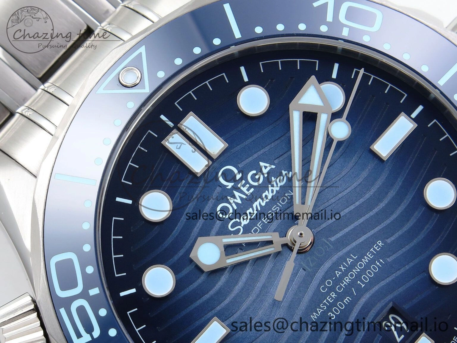 Seamaster 300 VSF 1:1 Best Edition Summer Blue Dial on SS Bracelet A Practical 7717