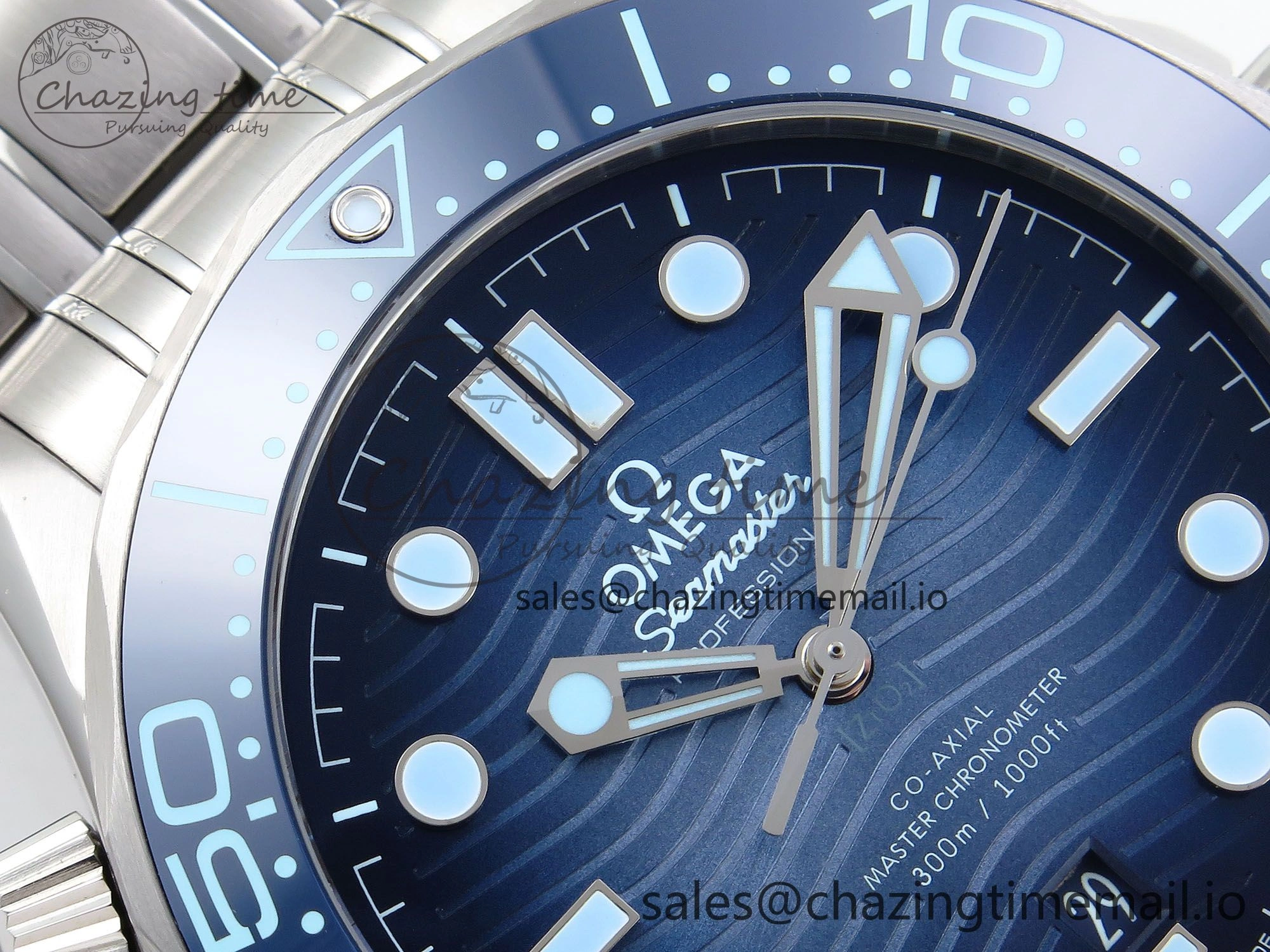 Seamaster 300 VSF 1:1 Best Edition Summer Blue Dial on SS Bracelet A Practical 7717