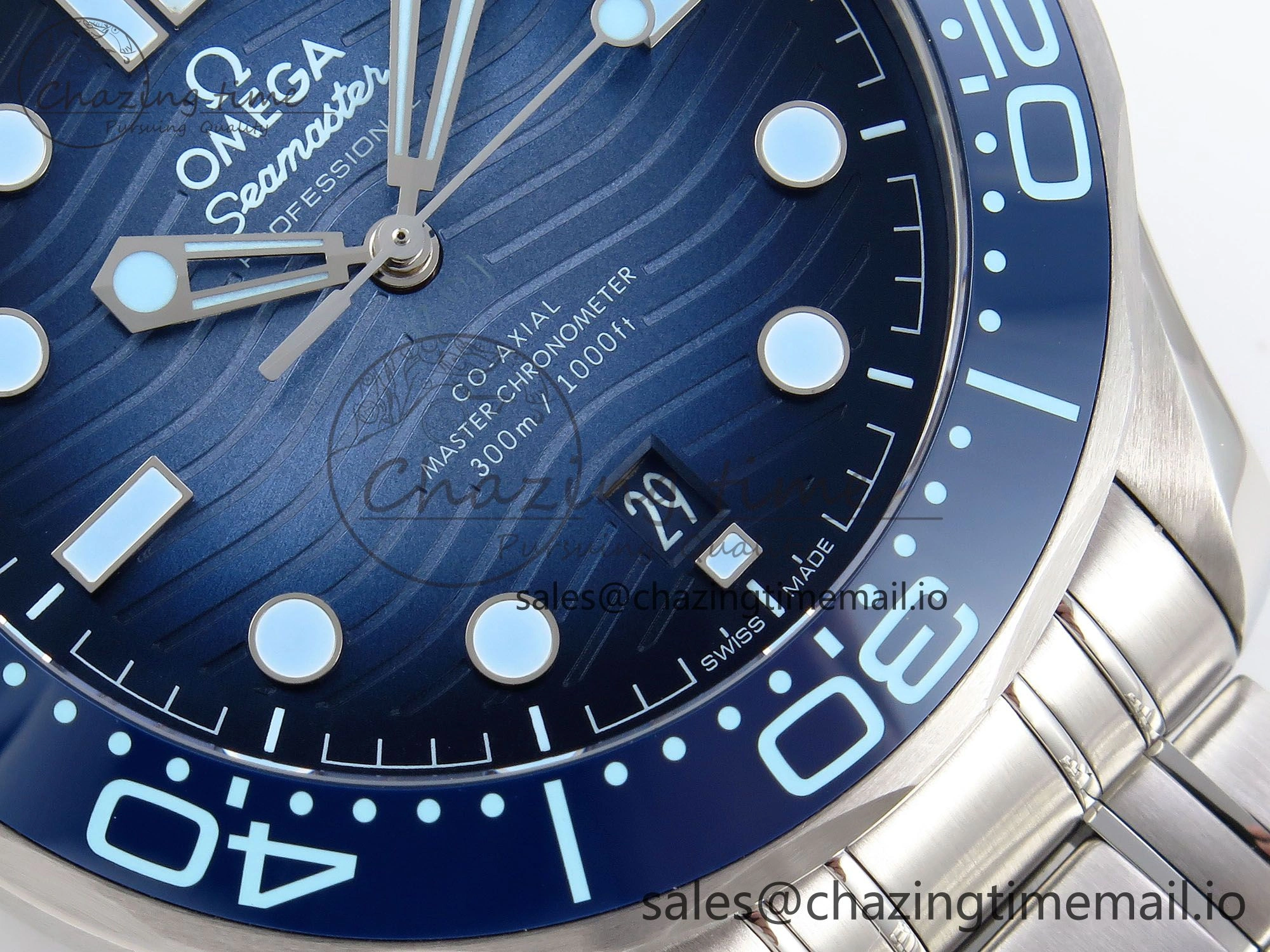 Seamaster 300 VSF 1:1 Best Edition Summer Blue Dial on SS Bracelet A Practical 7717
