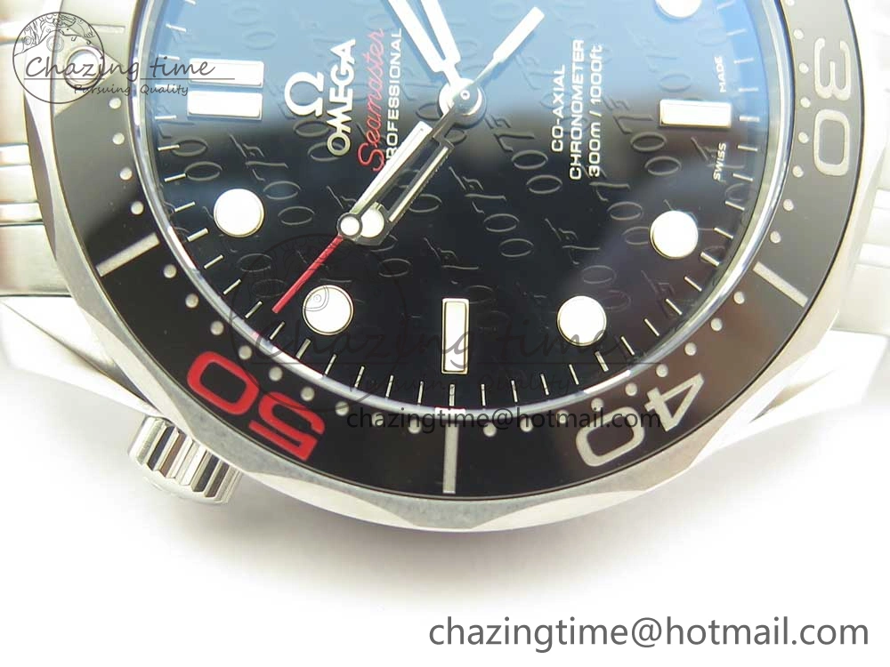 Seamaster 300M 007 50th SS MKS V3 1:1 Best Edition Black 007 Dial Ceramic Bezel on SS Bracelet A Practical 7982