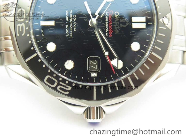 Seamaster 300M 007 50th SS MKS V3 1:1 Best Edition Black 007 Dial Ceramic Bezel on SS Bracelet A Practical 7982