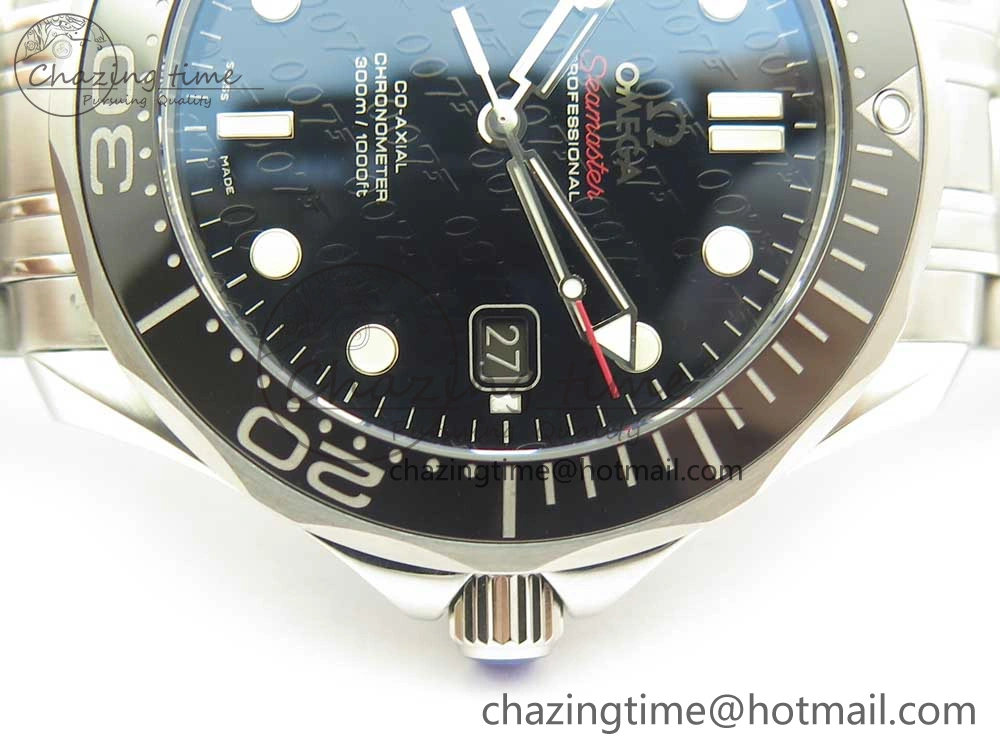 Seamaster 300M 007 50th SS MKS V3 1:1 Best Edition Black 007 Dial Ceramic Bezel on SS Bracelet A Practical 7982