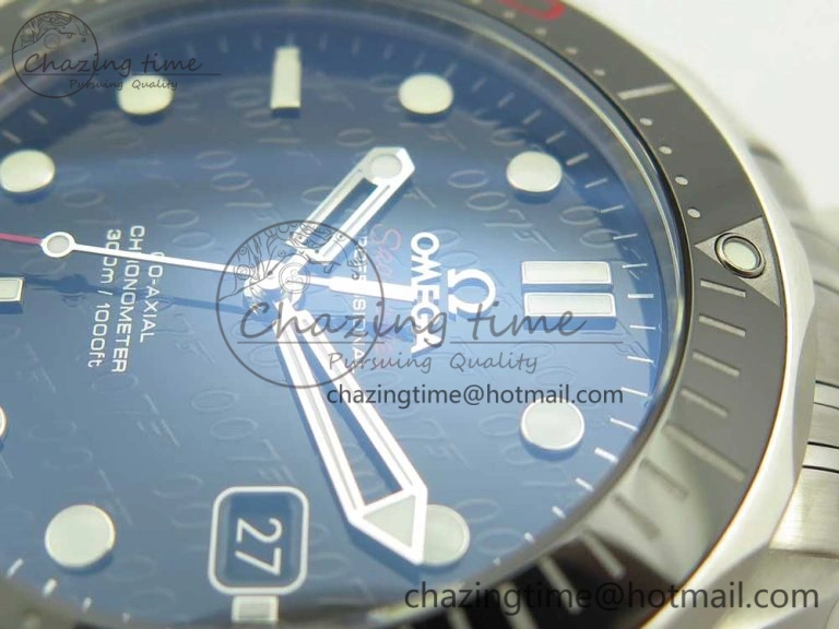 Seamaster 300M 007 50th SS MKS V3 1:1 Best Edition Black 007 Dial Ceramic Bezel on SS Bracelet A Practical 7982