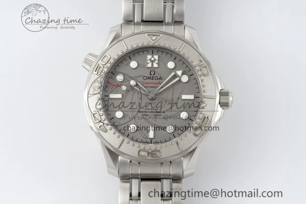 Seamaster 300M 007 Platinum VSF 1:1 Best Edition Gray Dial on SS Bracelet A Cozy 7826