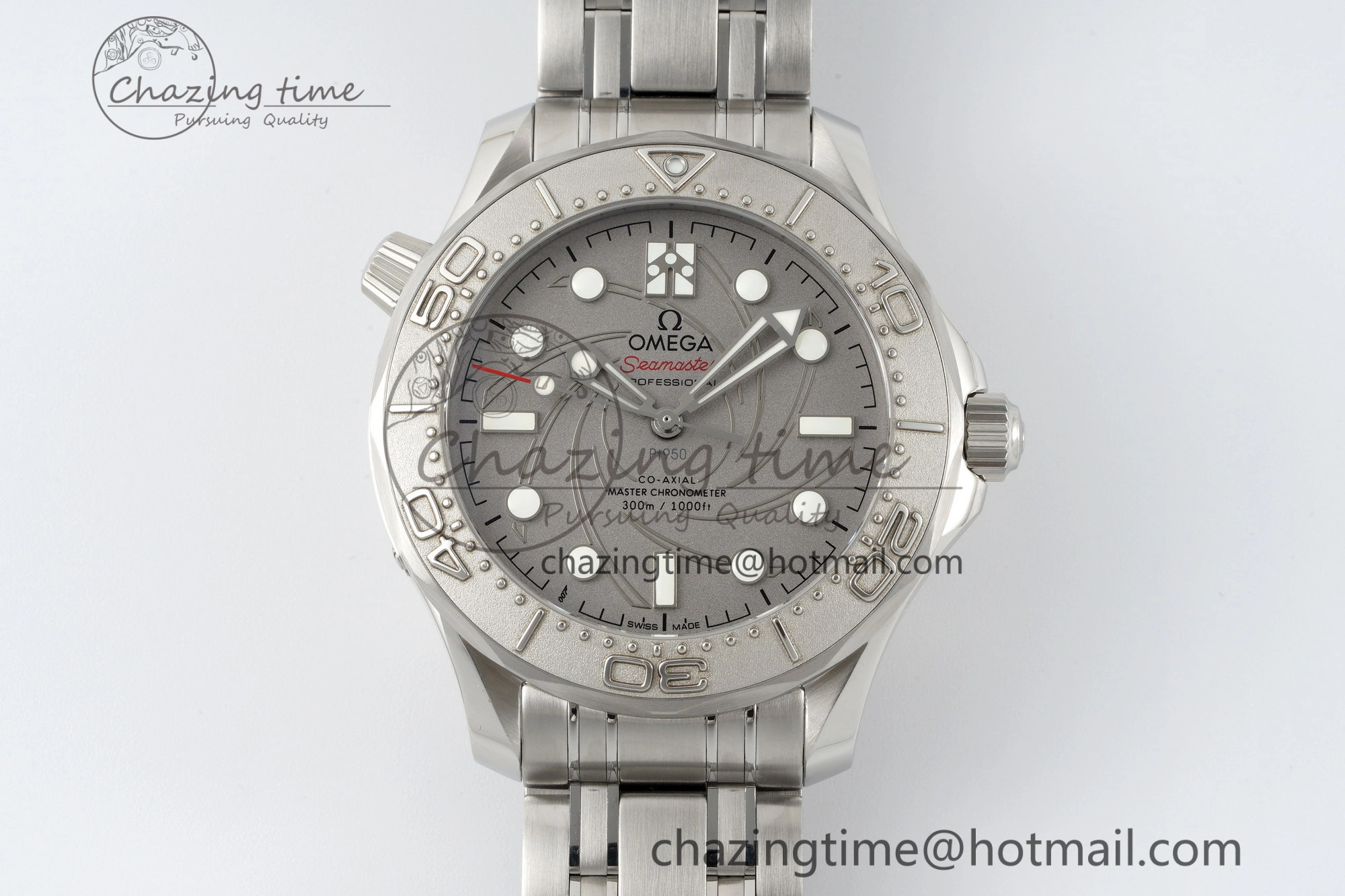 Seamaster 300M 007 Platinum VSF 1:1 Best Edition Gray Dial on SS Bracelet A Cozy 7826
