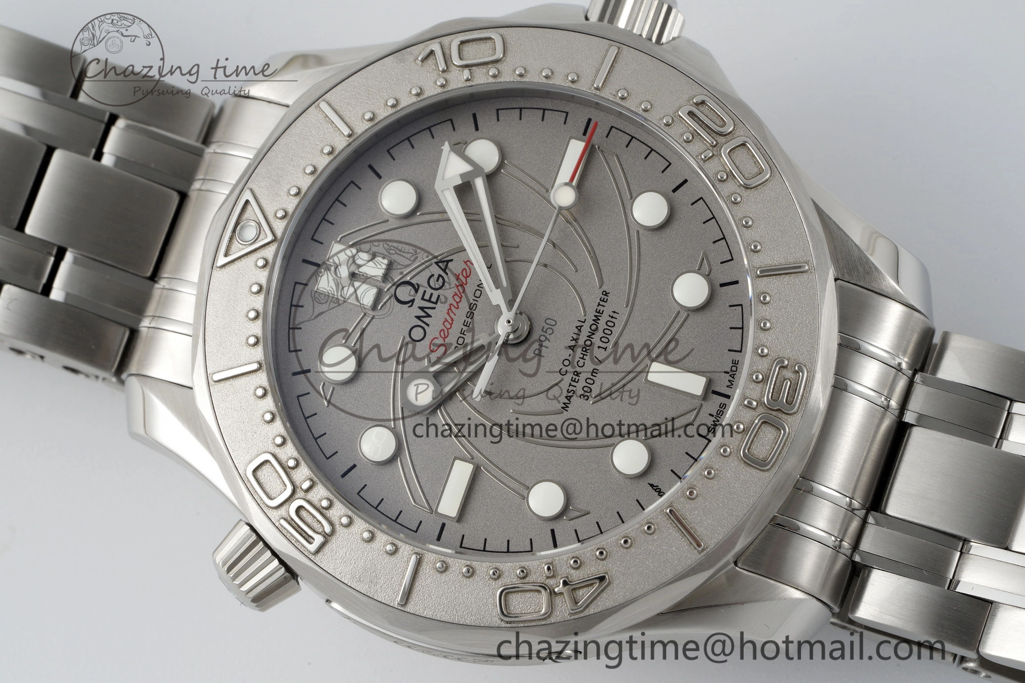 Seamaster 300M 007 Platinum VSF 1:1 Best Edition Gray Dial on SS Bracelet A Cozy 7826