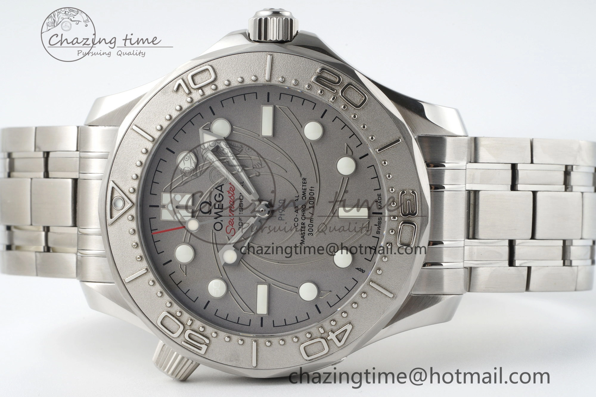 Seamaster 300M 007 Platinum VSF 1:1 Best Edition Gray Dial on SS Bracelet A Cozy 7826