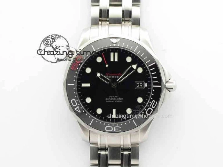 Seamaster 300M 007 SS MK 1:1 Best Edition Black 007 Dial Ceramic Bezel On SS Bracelet A Affordable 8178