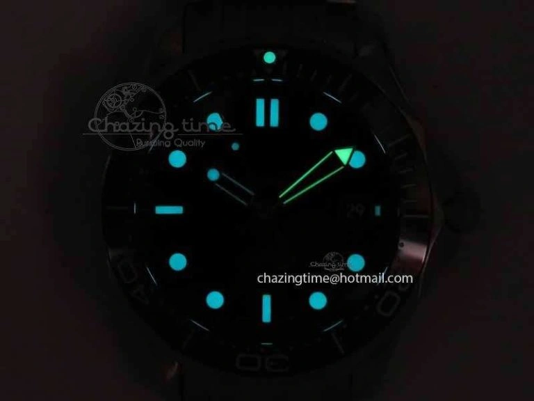 Seamaster 300M 007 SS MK 1:1 Best Edition Black 007 Dial Ceramic Bezel On SS Bracelet A Affordable 8178