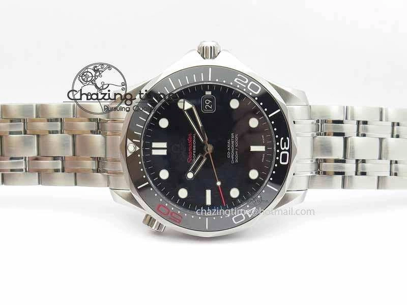 Seamaster 300M 007 SS MK 1:1 Best Edition Black 007 Dial Ceramic Bezel On SS Bracelet A Affordable 8178