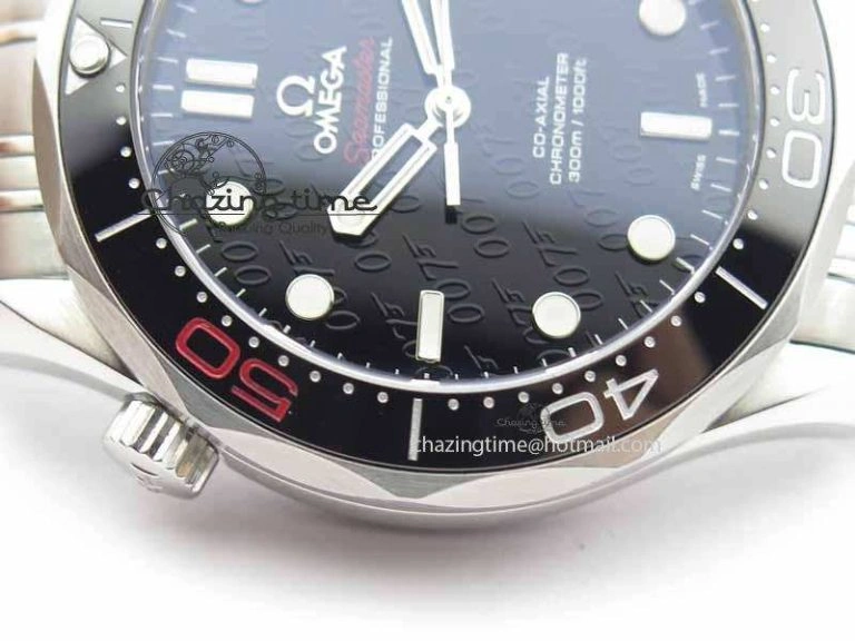 Seamaster 300M 007 SS MK 1:1 Best Edition Black 007 Dial Ceramic Bezel On SS Bracelet A Affordable 8178