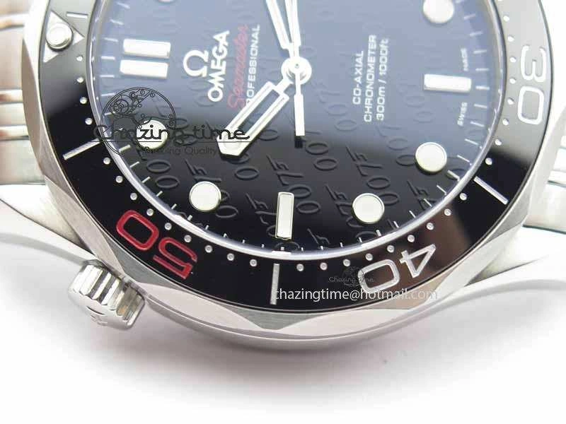 Seamaster 300M 007 SS MK 1:1 Best Edition Black 007 Dial Ceramic Bezel On SS Bracelet A Affordable 8178