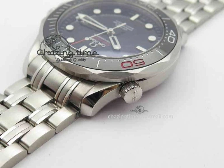 Seamaster 300M 007 SS MK 1:1 Best Edition Black 007 Dial Ceramic Bezel On SS Bracelet A Affordable 8178