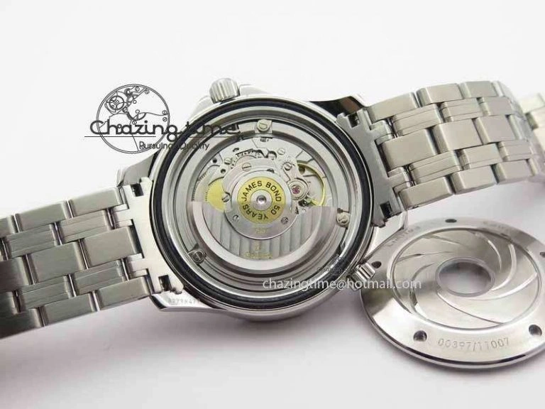 Seamaster 300M 007 SS MK 1:1 Best Edition Black 007 Dial Ceramic Bezel On SS Bracelet A Affordable 8178