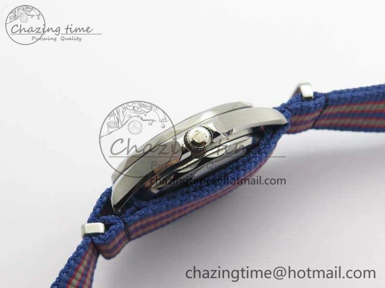 Seamaster 300M 007 SS URF 1:1 Best Edition White Dial Ceramic Bezel On Nylon Strap A2507(Free SS Bracelet) Functional 8118