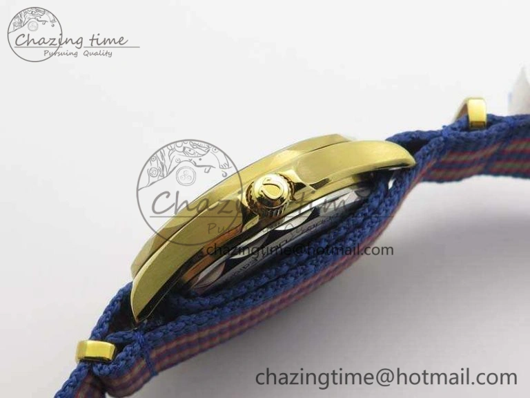 Tailored Seamaster 300M 007 YG URF 1:1 Best Edition White Dial Ceramic Bezel On Nylon Strap A 8115