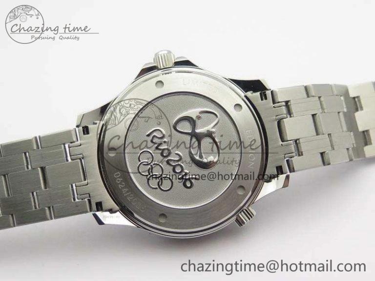 Practical Seamaster 300M 2016 Olympic SS OMF 1:1 Best Edition Black Dial Ceramic Bezel On SS Bracelet A 8149