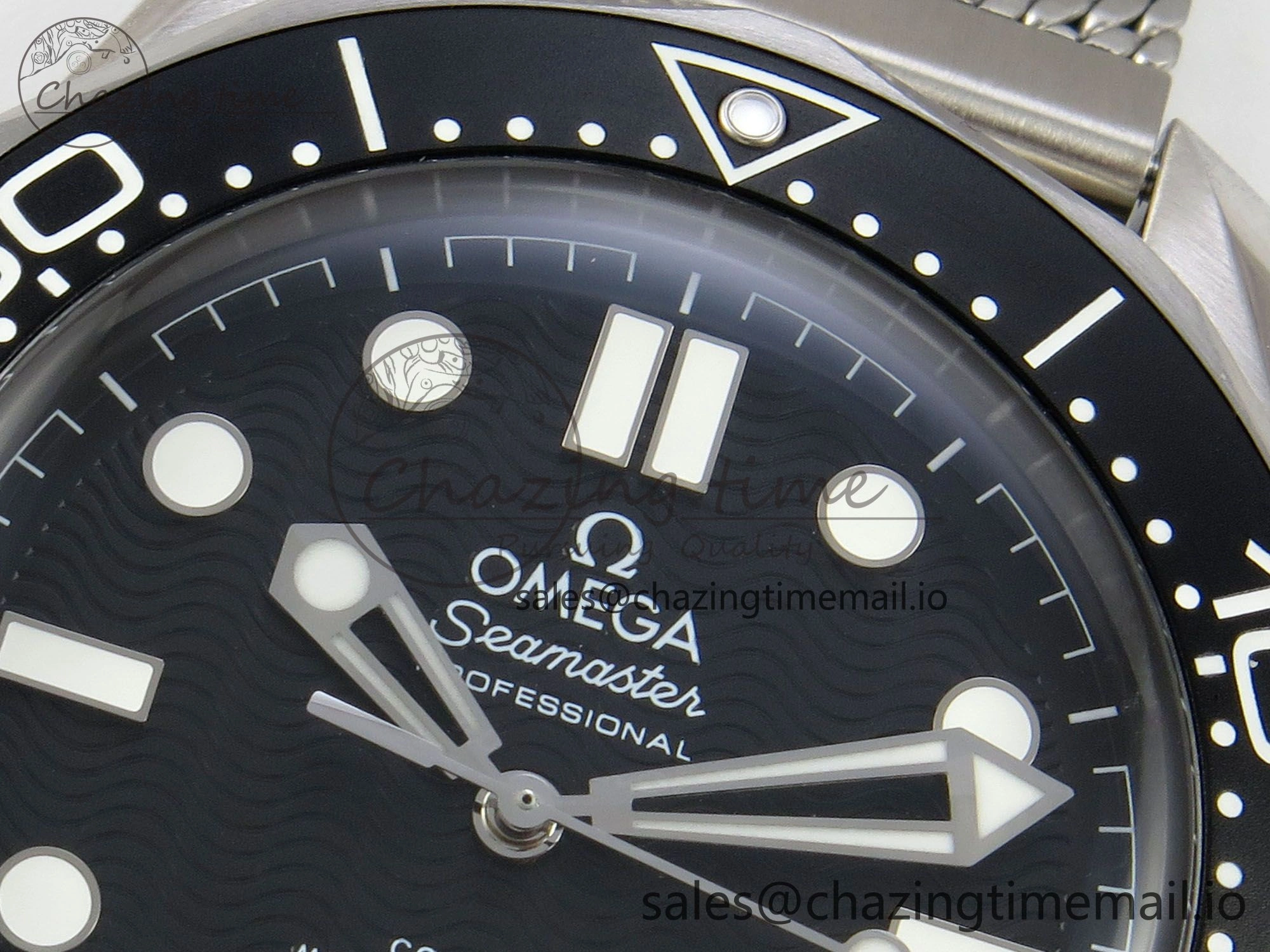 FreshLook Seamaster 300M 42mm SS VSF Best Edition Black Dial On Mesh Bracelet A 7658