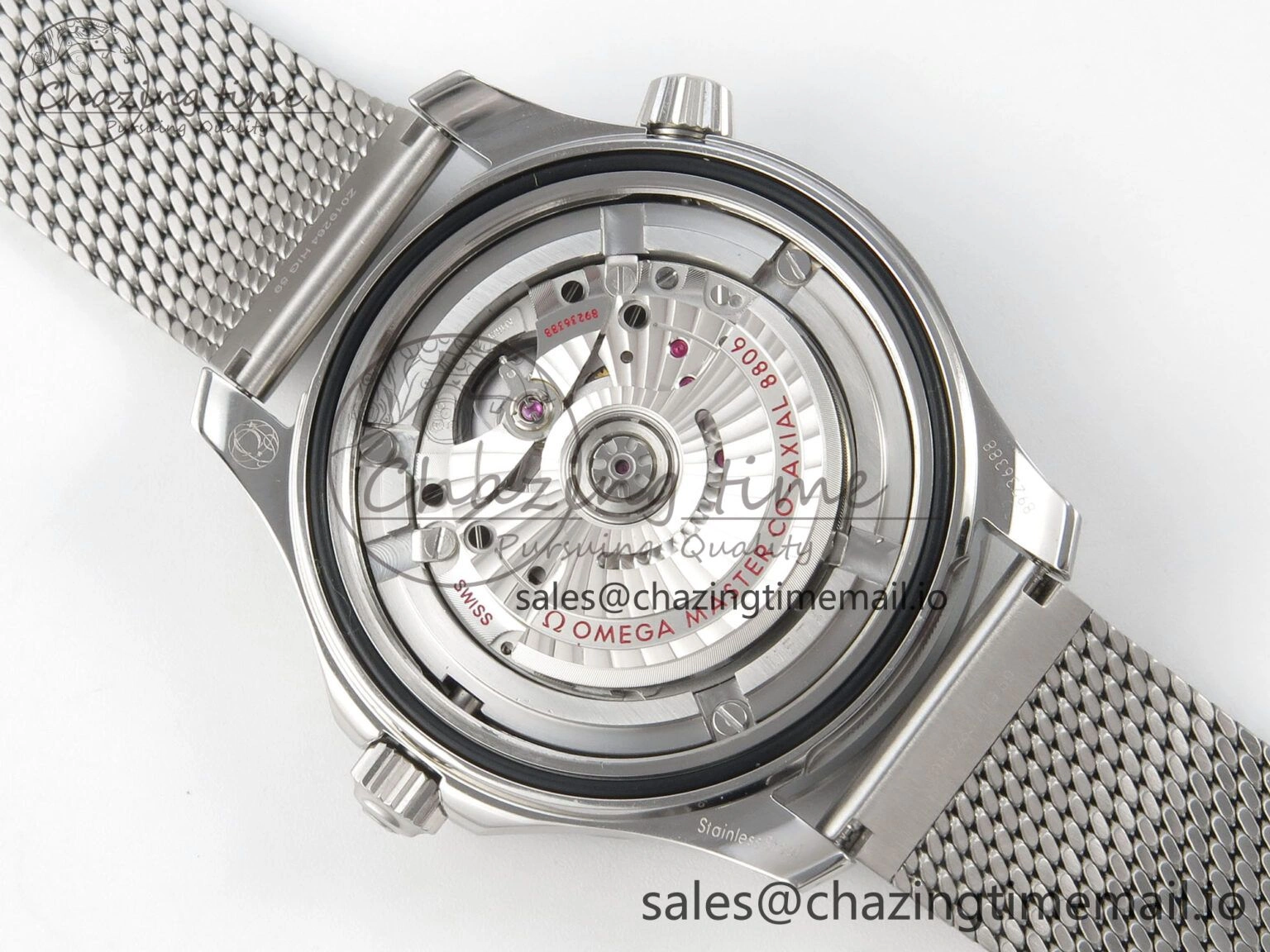 FreshLook Seamaster 300M 42mm SS VSF Best Edition Black Dial On Mesh Bracelet A 7658