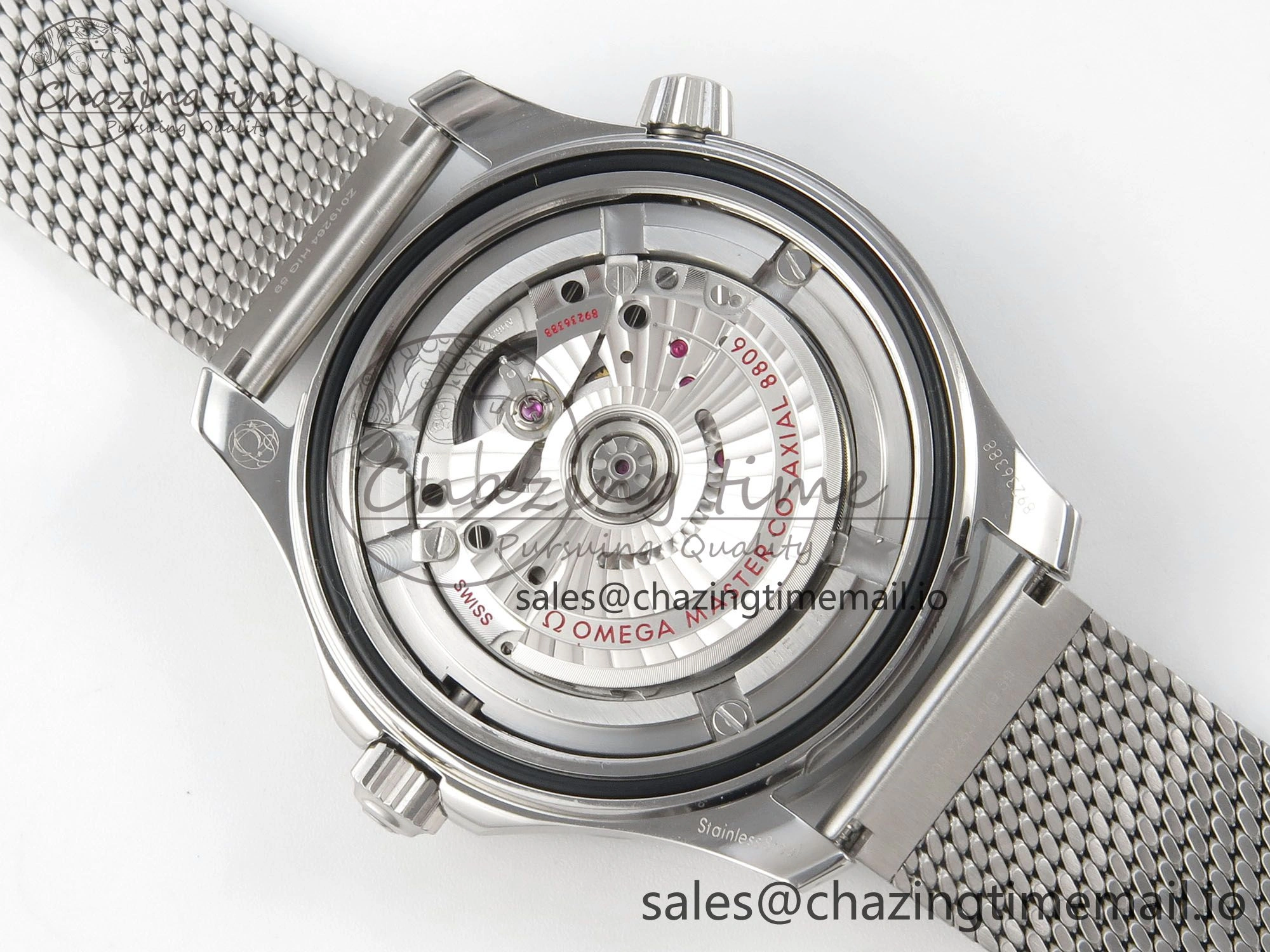FreshLook Seamaster 300M 42mm SS VSF Best Edition Black Dial On Mesh Bracelet A 7658