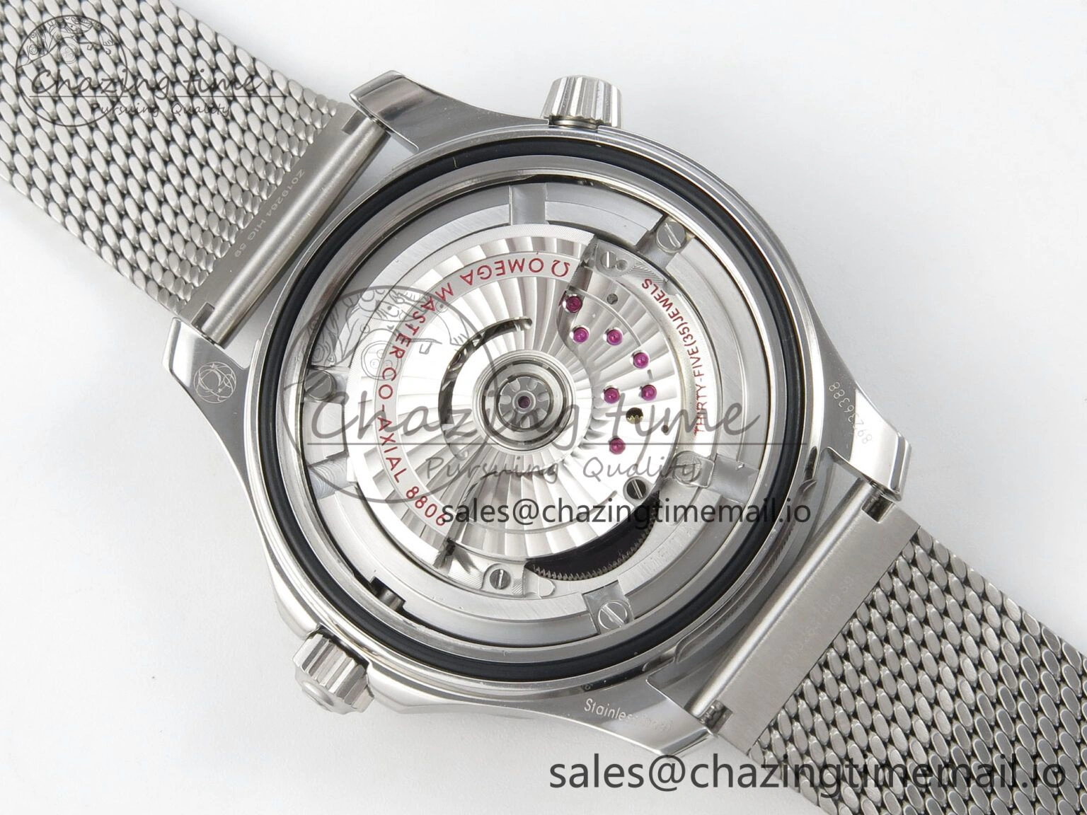 FreshLook Seamaster 300M 42mm SS VSF Best Edition Black Dial On Mesh Bracelet A 7658