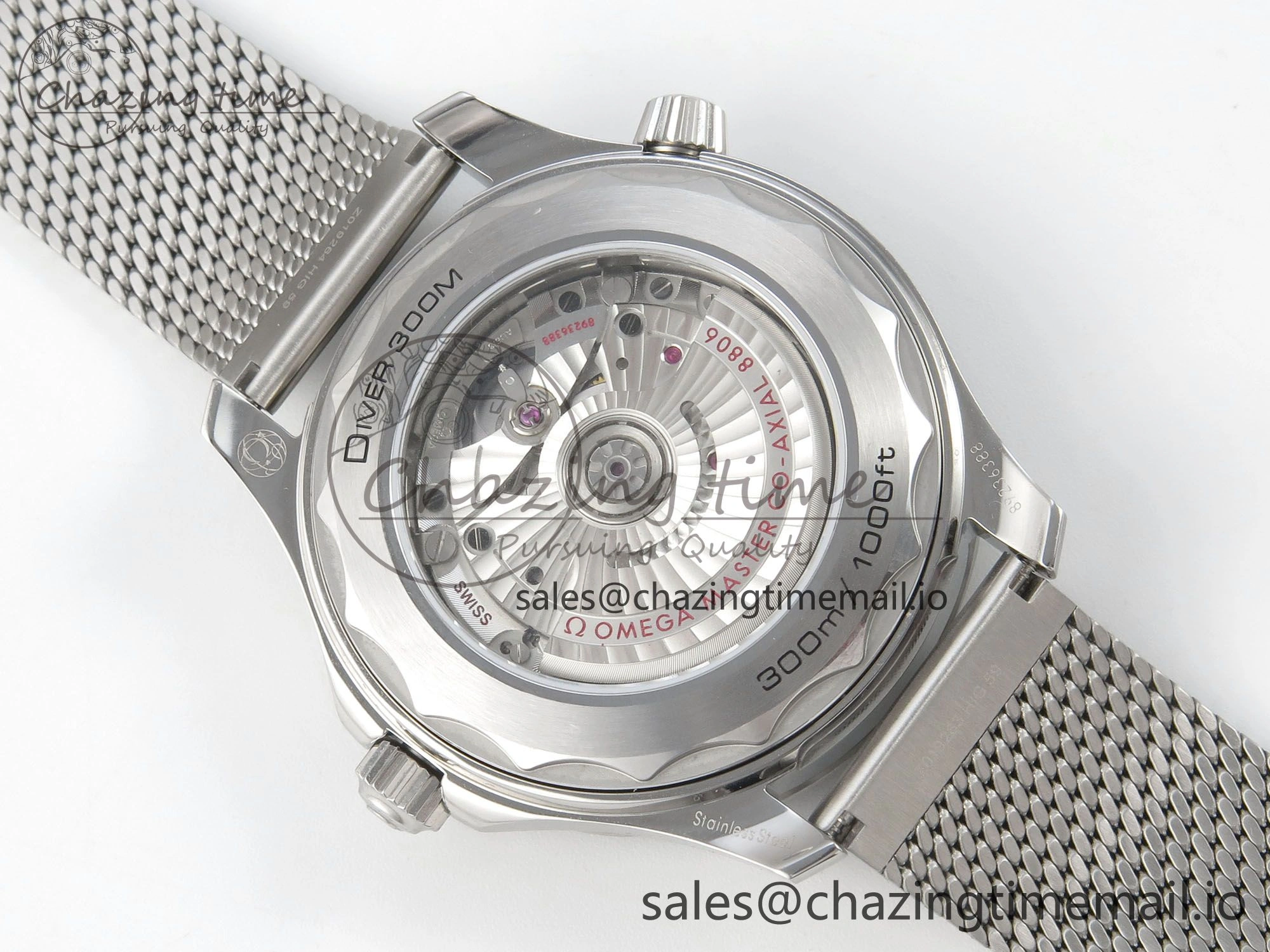 FreshLook Seamaster 300M 42mm SS VSF Best Edition Black Dial On Mesh Bracelet A 7658