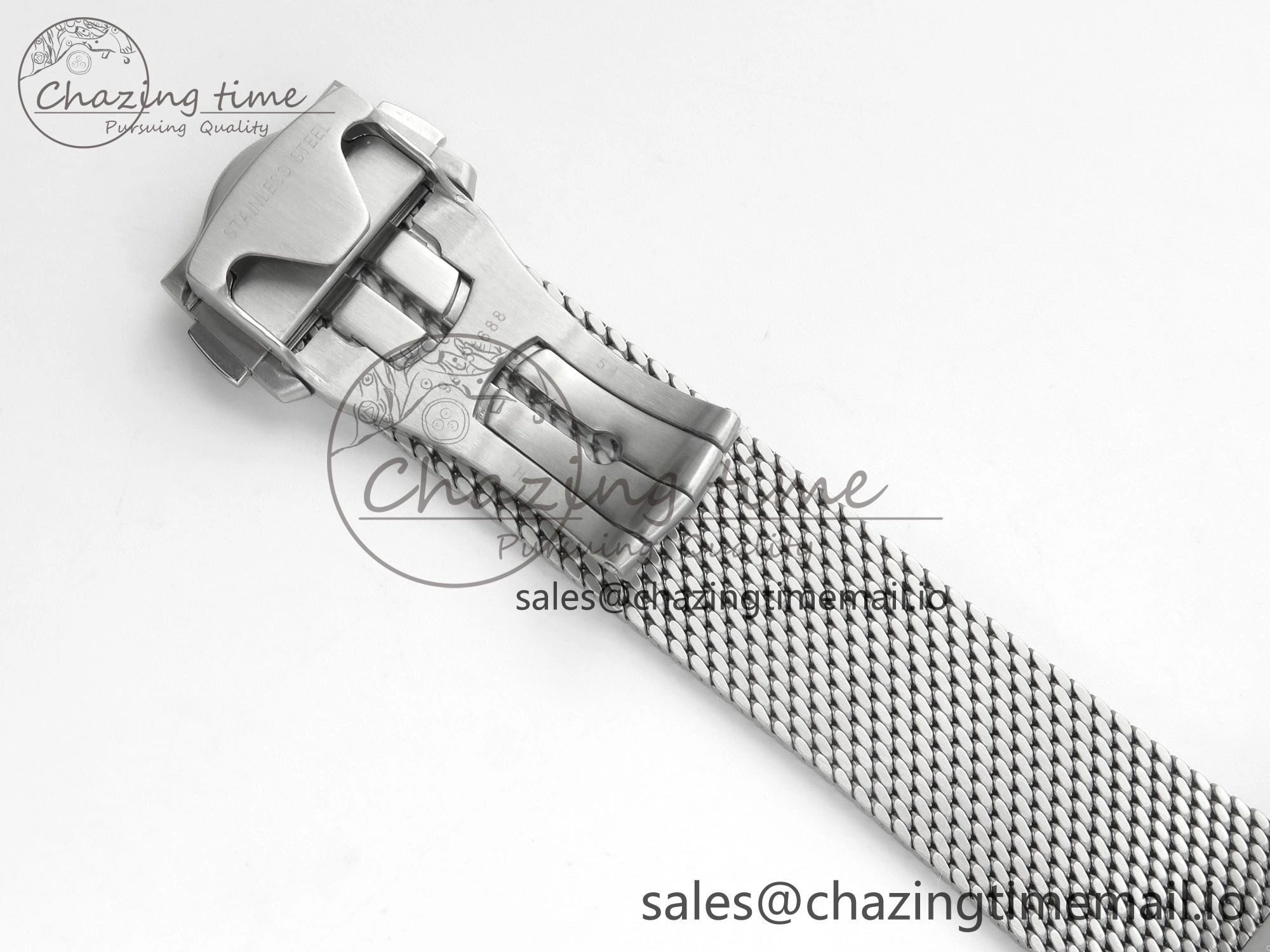 FreshLook Seamaster 300M 42mm SS VSF Best Edition Black Dial On Mesh Bracelet A 7658