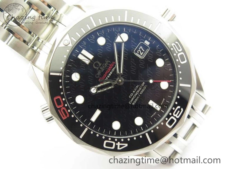 Seamaster 300M Chronometer SS “007” Limited Edition OMF 1:1 Best Edition on SS Bracelet A2824 (Black Balance Wheel) V Durable 7952