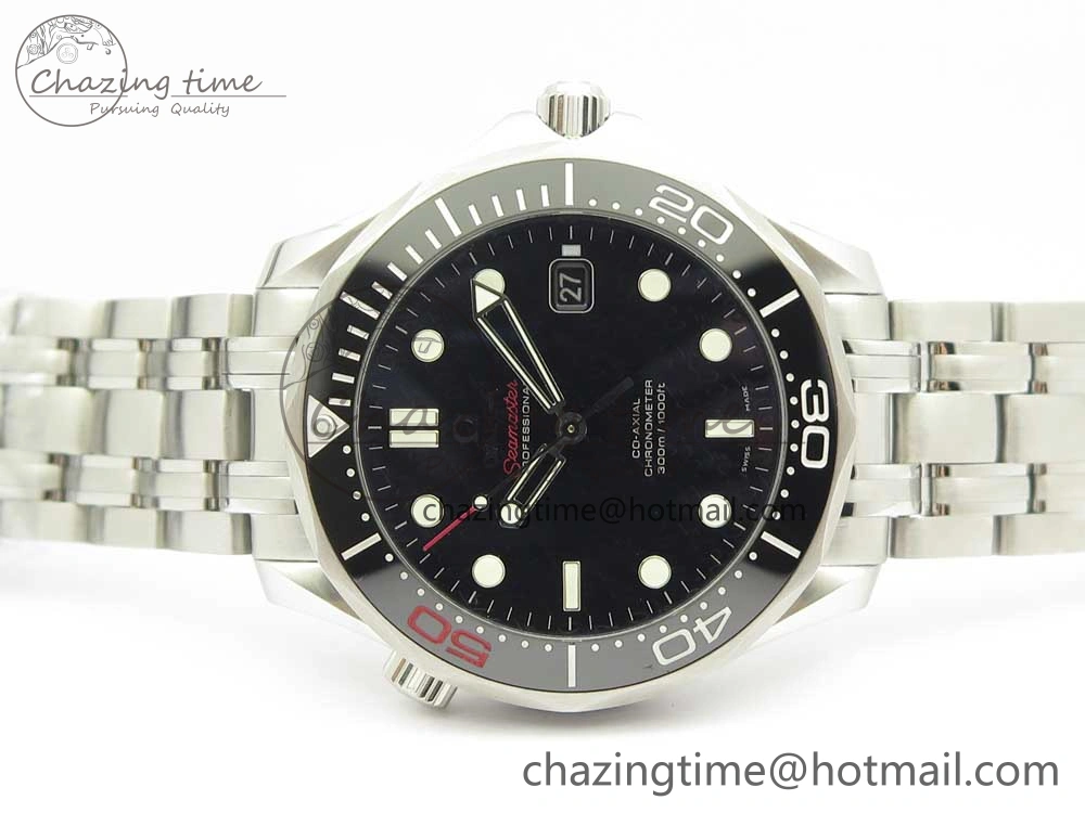 Seamaster 300M Chronometer SS “007” Limited Edition OMF 1:1 Best Edition on SS Bracelet A2824 (Black Balance Wheel) V Durable 7952