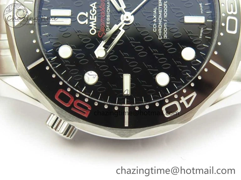 Seamaster 300M Chronometer SS “007” Limited Edition OMF 1:1 Best Edition on SS Bracelet A2824 (Black Balance Wheel) V Durable 7952