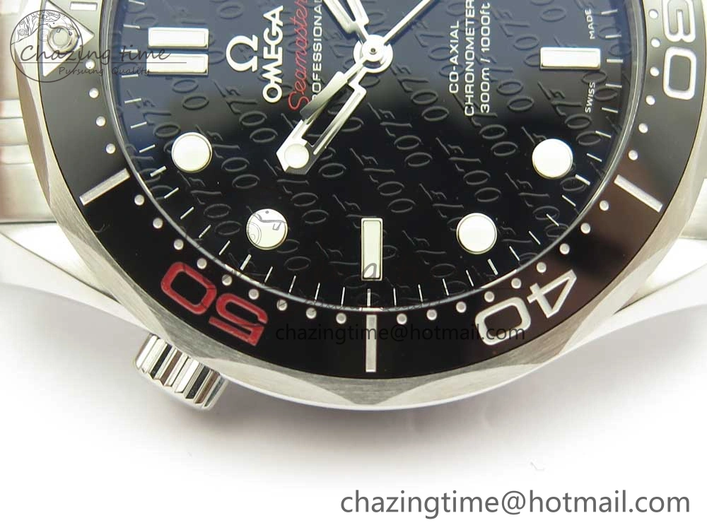 Seamaster 300M Chronometer SS “007” Limited Edition OMF 1:1 Best Edition on SS Bracelet A2824 (Black Balance Wheel) V Durable 7952