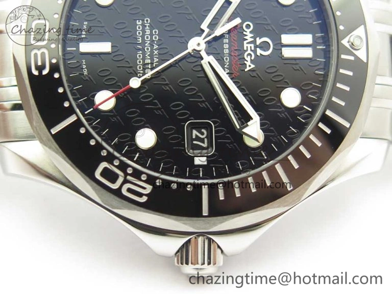 Seamaster 300M Chronometer SS “007” Limited Edition OMF 1:1 Best Edition on SS Bracelet A2824 (Black Balance Wheel) V Durable 7952