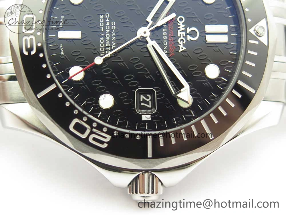 Seamaster 300M Chronometer SS “007” Limited Edition OMF 1:1 Best Edition on SS Bracelet A2824 (Black Balance Wheel) V Durable 7952