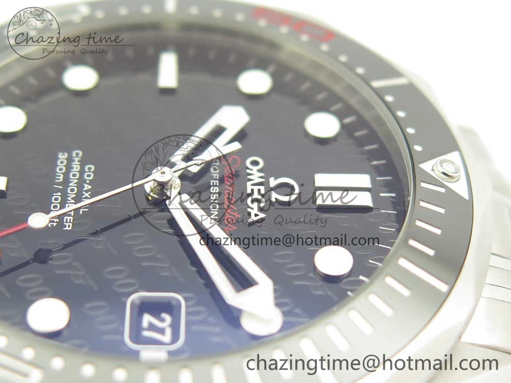Seamaster 300M Chronometer SS “007” Limited Edition OMF 1:1 Best Edition on SS Bracelet A2824 (Black Balance Wheel) V Durable 7952