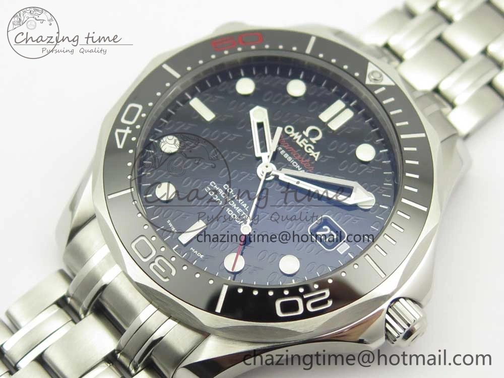 Seamaster 300M Chronometer SS “007” Limited Edition OMF 1:1 Best Edition on SS Bracelet A2824 (Black Balance Wheel) V Durable 7952