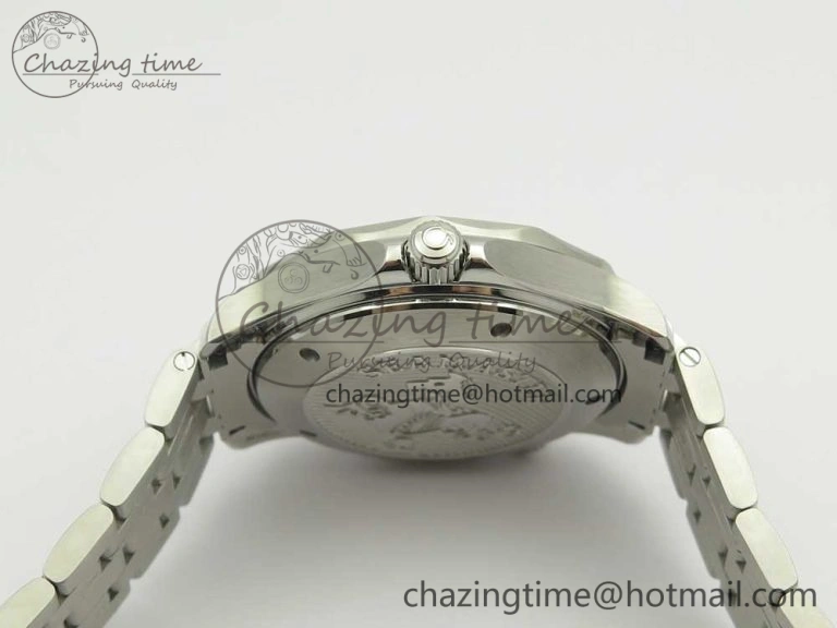 HighQuality Seamaster 300M Chronometer SS Black OMF 1:1 Best Edition on SS Bracelet A2824 (Black Balance Wheel) V 7954