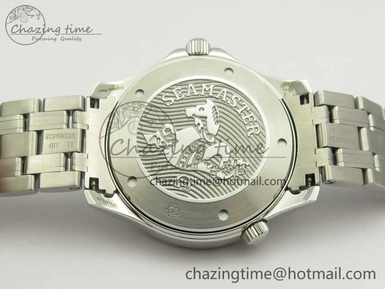 HighQuality Seamaster 300M Chronometer SS Black OMF 1:1 Best Edition on SS Bracelet A2824 (Black Balance Wheel) V 7954