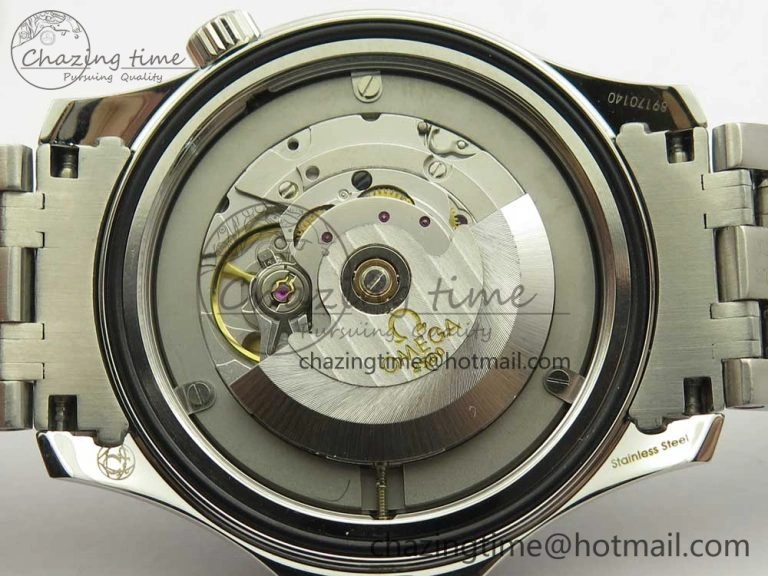 HighQuality Seamaster 300M Chronometer SS Black OMF 1:1 Best Edition on SS Bracelet A2824 (Black Balance Wheel) V 7954