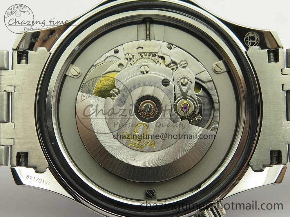 Seamaster 300M Chronometer SS Blue OMF 1:1 Best Edition on SS Bracelet A2824 (Black Balance Wheel) V Functional 7953