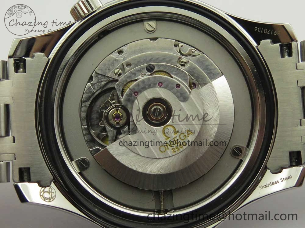 Seamaster 300M Chronometer SS Blue OMF 1:1 Best Edition on SS Bracelet A2824 (Black Balance Wheel) V Functional 7953