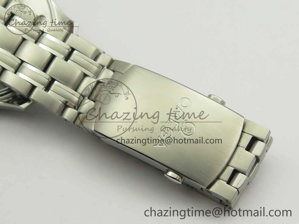 Seamaster 300M Chronometer SS Blue OMF 1:1 Best Edition on SS Bracelet A2824 (Black Balance Wheel) V Functional 7953