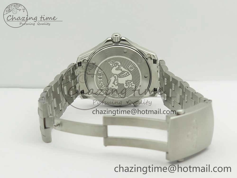 Seamaster 300M Chronometer SS Blue OMF 1:1 Best Edition on SS Bracelet A2824 (Black Balance Wheel) V Functional 7953