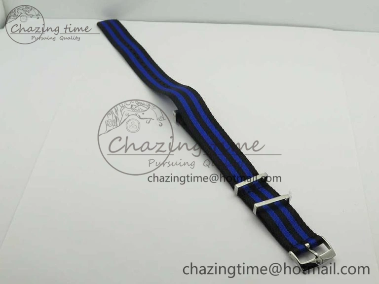 Seamaster 300M Chronometer SS Blue OMF 1:1 Best Edition on SS Bracelet A2824 (Black Balance Wheel) V Functional 7953