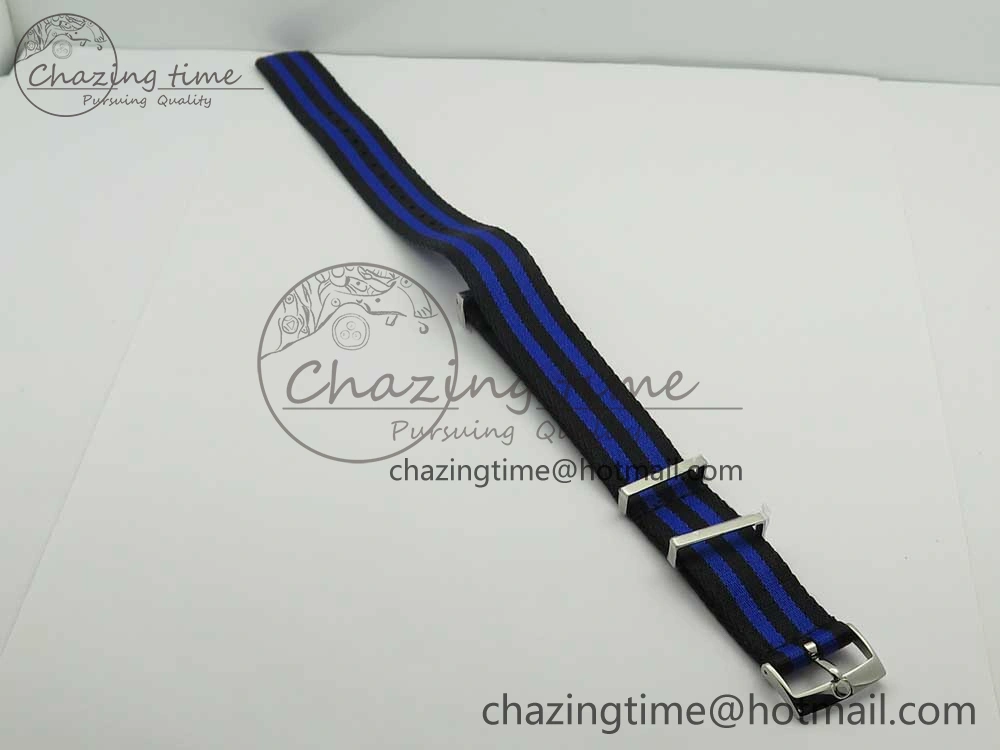Seamaster 300M Chronometer SS Blue OMF 1:1 Best Edition on SS Bracelet A2824 (Black Balance Wheel) V Functional 7953