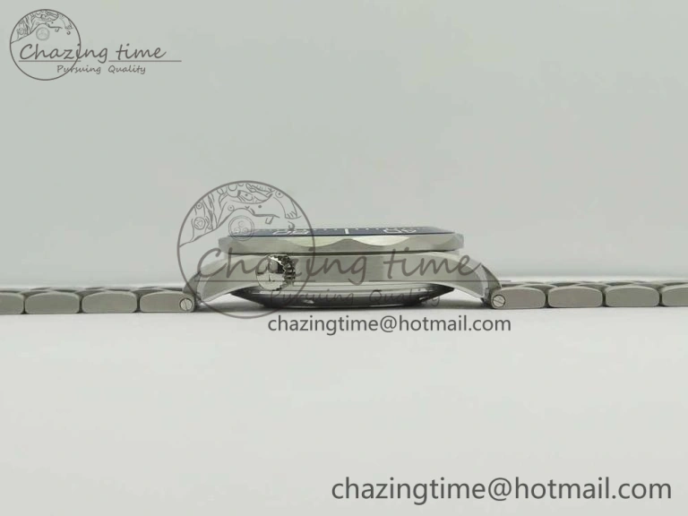 Seamaster 300M Chronometer SS Blue OMF 1:1 Best Edition on SS Bracelet A2824 (Black Balance Wheel) V Functional 7953