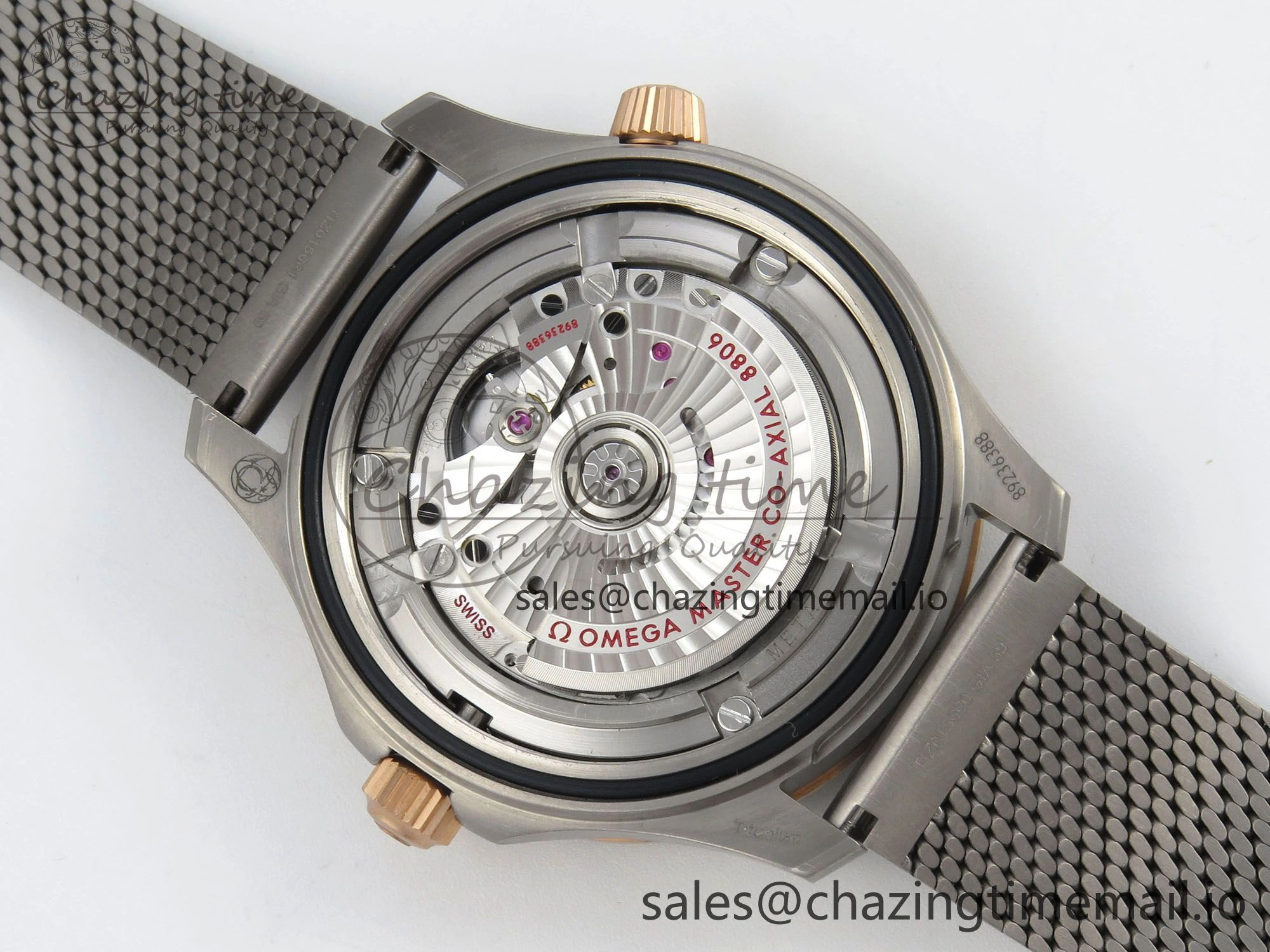 Seamaster 300M Diver Titanium Bronze Gold VSF 1:1 Best Edition Green Dial on Titanium Mesh Bracelet A BestValue 7660