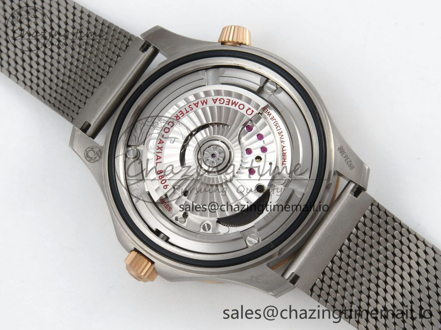 Seamaster 300M Diver Titanium Bronze Gold VSF 1:1 Best Edition Green Dial on Titanium Mesh Bracelet A BestValue 7660