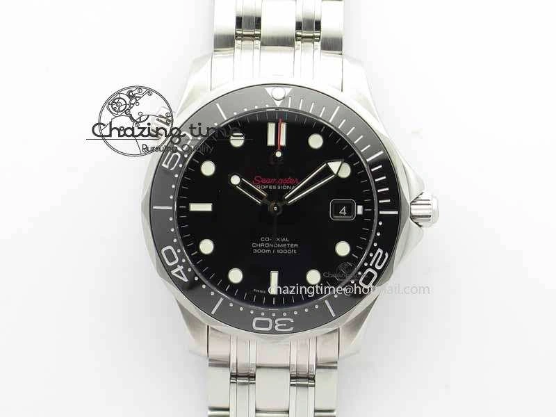 Seamaster 300M SS MK 1:1 Best Edition Black Dial Ceramic Bezel On SS Bracelet A HighQuality 8177